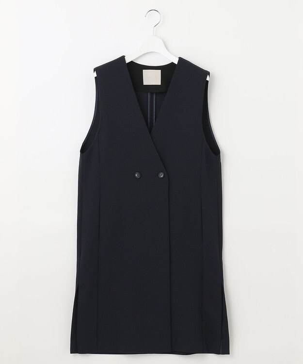 UNFILO 【ストレッチ/洗える】BEAUTY MOVE ダブルボタンジレ ネイビー