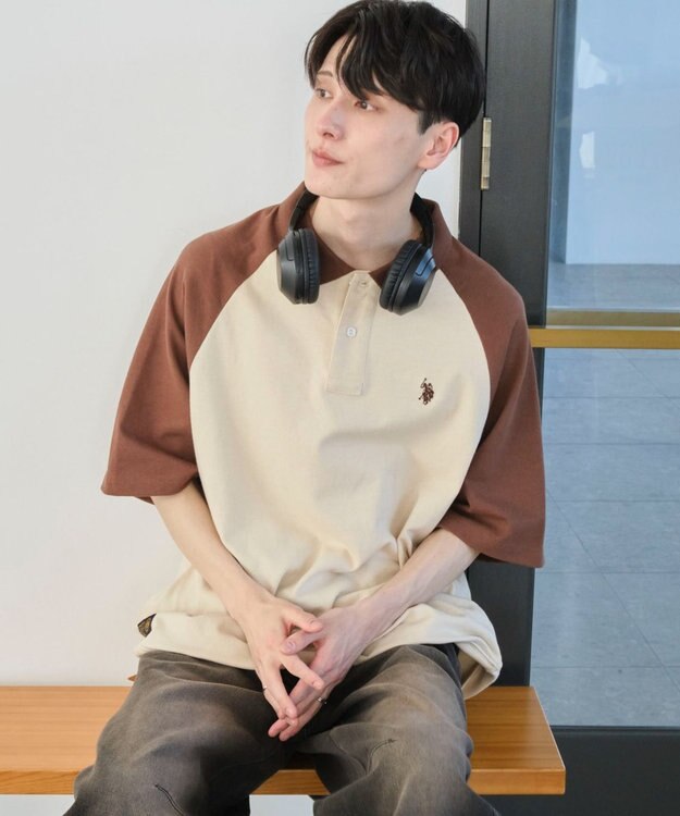 WEGO 【ユニセックス着用ITEM/MLサイズ展開】別注USPOLO　ヘビーウェイトポロT