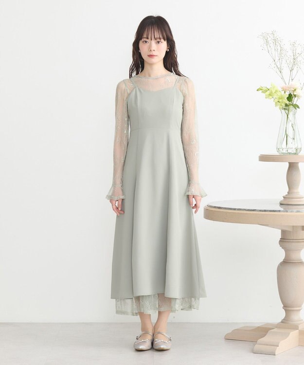 earth music&ecology SET2点レースワンピース＋キャミワンピース ミント