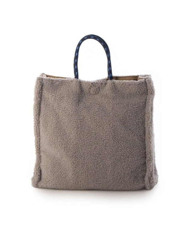 UNBILLION カシュカシュ cachecache / ボア刺繍リバーシブル2wayトート ライトグレー