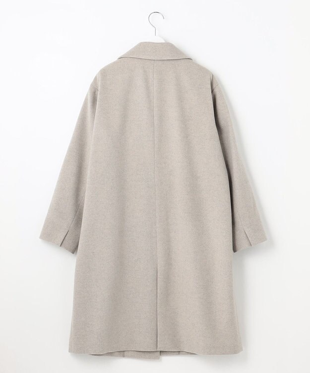 自由区 L シャルムビーバー ロングコート ライトグレー系