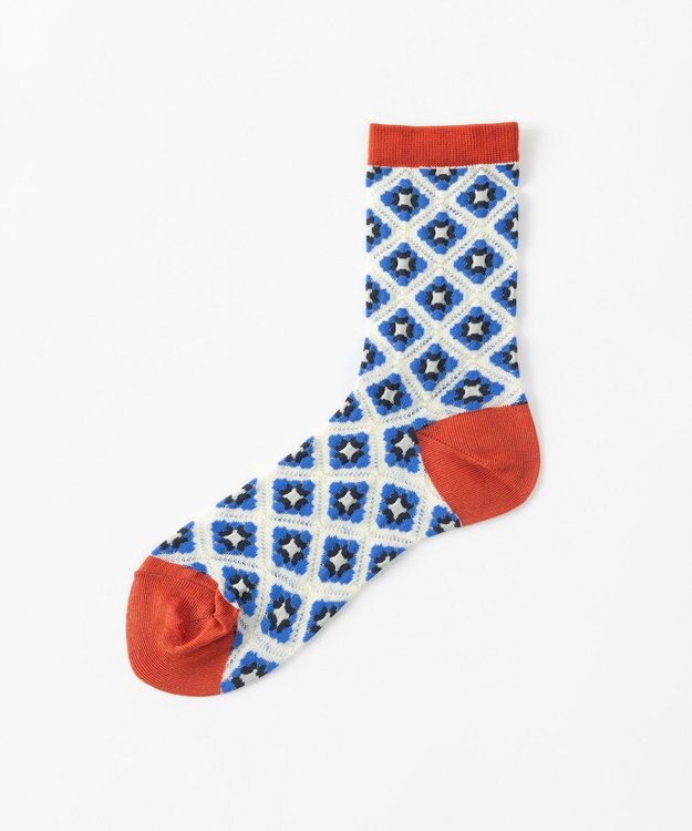 TRICOTE シアーモザイクタイルソックス 90WHITE