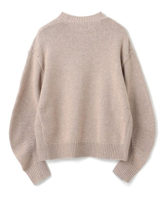 BEIGE， 【洗える】LEADER / フェイクレザーポケットクルーネックトップス Taupe