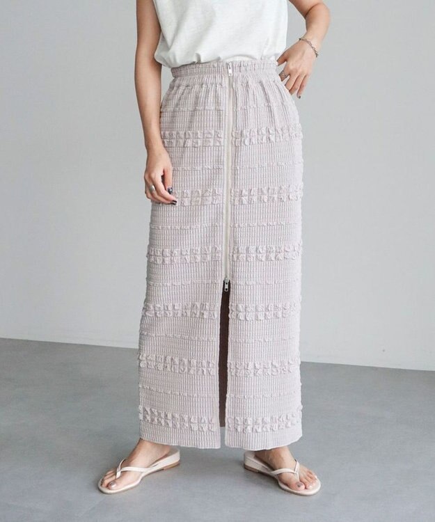 Green Parks ・ＥＬＥＮＣＡＲＥ　ＤＵＥ　２ｗａｙ　Ｗ－ＺＩＰスカート Gray