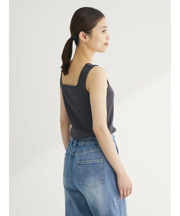 Green Parks BESTPRICE 2WAYリブタンクトップ Charcoal Gray