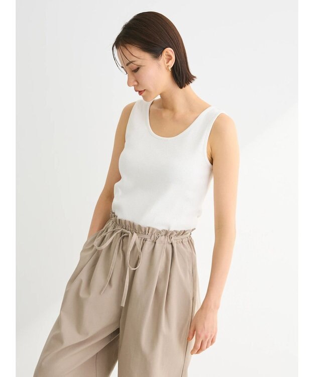 Green Parks ＢＰ　２ＷＡＹリブタンクトップ White