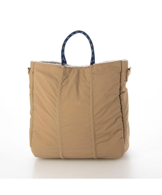 UNBILLION カシュカシュ cachecache / ボア刺繍リバーシブル2wayトート ライトグレー