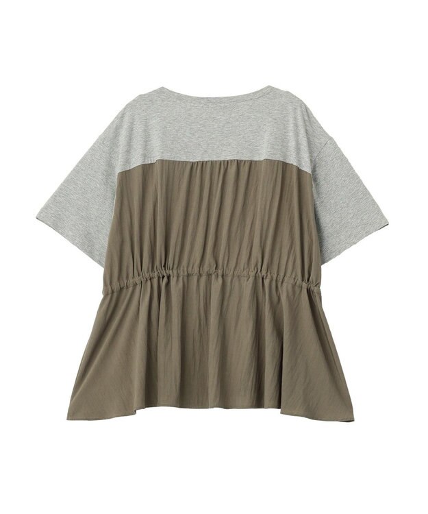 Green Parks 異素材ドッキングプルオーバー Gray Mixture