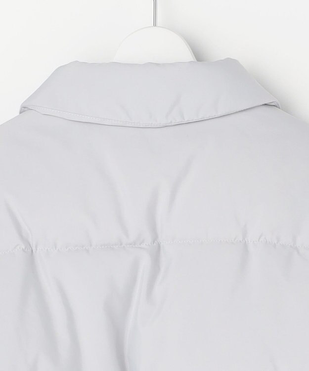 Feroux ファーカラー付き・ダウン見え中綿 ジャケット ライトグレー系