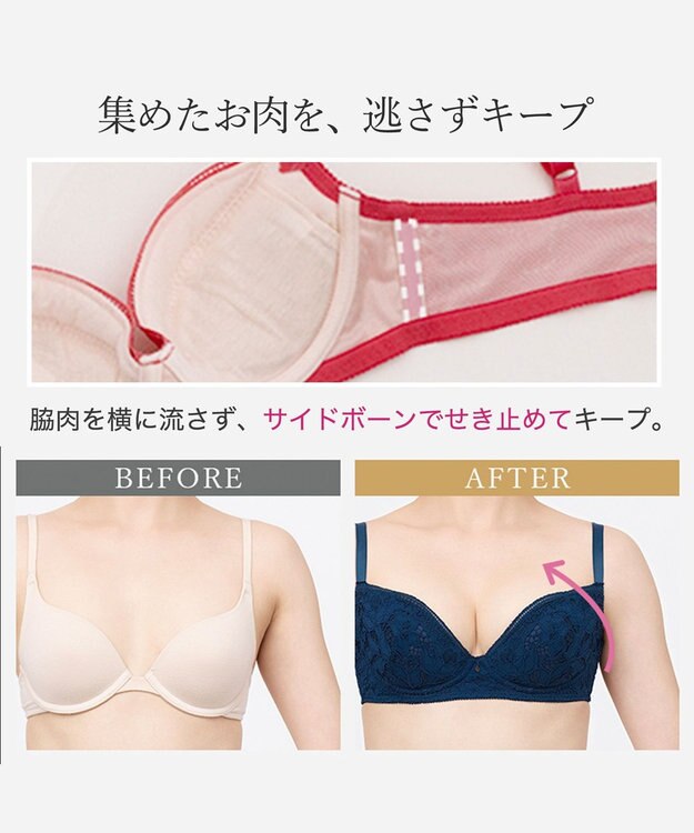 BRADELIS New York 【BRADELIS New York / 育乳補整ブラ・STEP1 集める】ジャスミンステップ1ブラ26S1 ティールブルー
