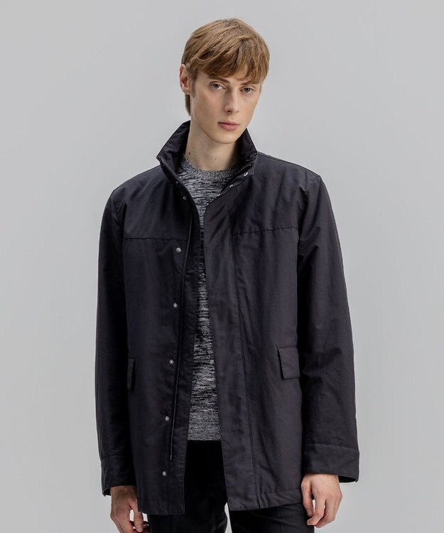 JOSEPH HOMME 【WEB限定】パウダーピーチクロス ナイロンコート ブラック系