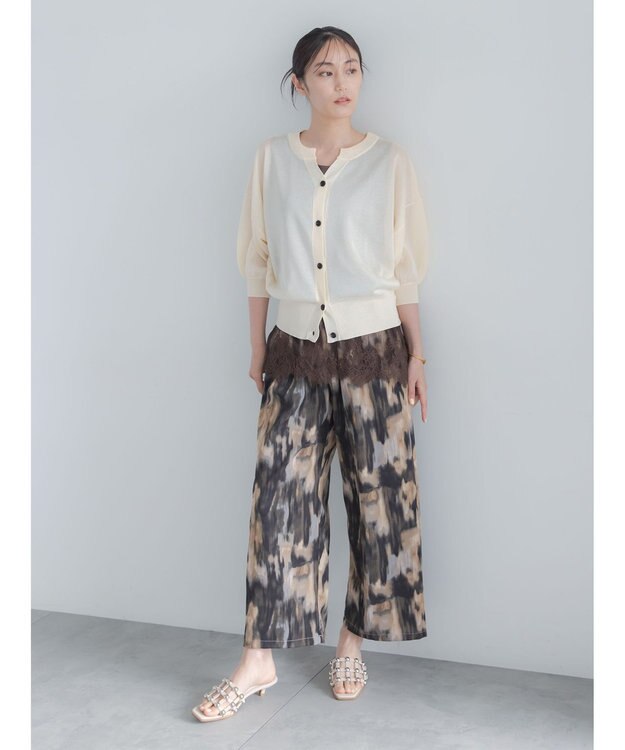 Te chichi アソートプリントイージーパンツ《2026 SUMMER LOOK item》 ベージュ