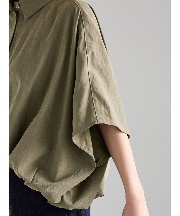 Te chichi ピーチショートシャツ カーキ