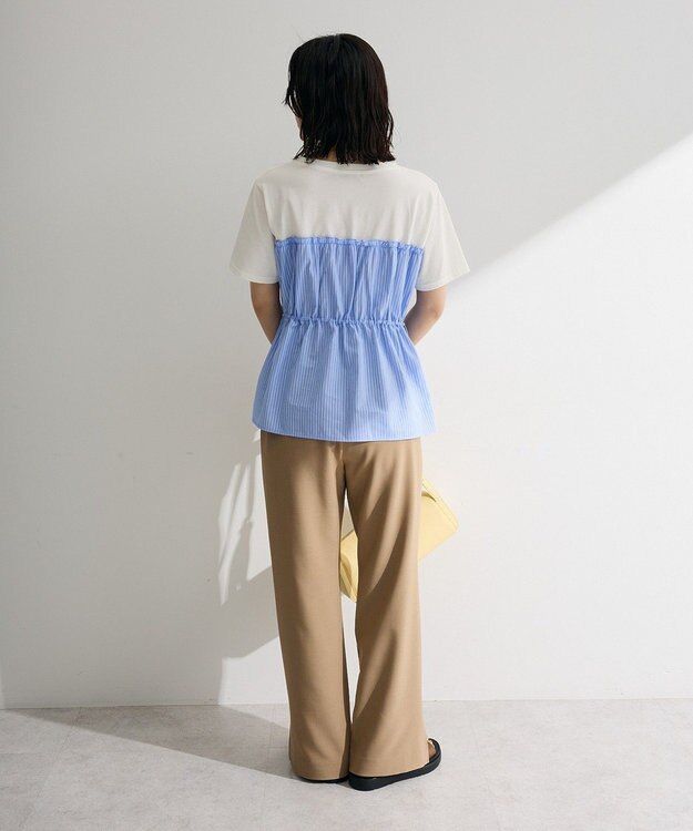 Green Parks ビスチェドッキングカットプルオーバー Stripe Blue