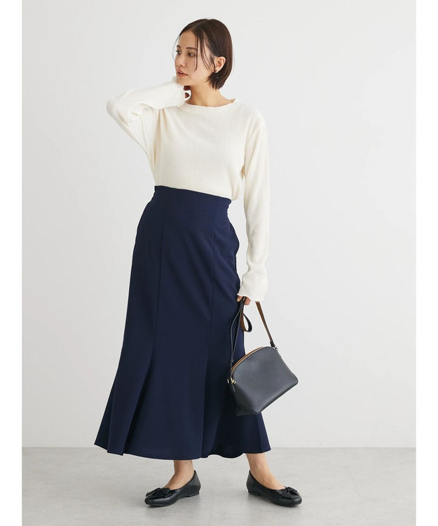 Green Parks ストレッチマーメイドスカート Ivory