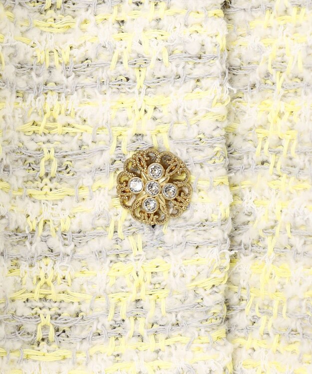 自由区 【Precious 5月号掲載】【カトリエムブーケ】Couleur tweed ツイードジレ チャコール系