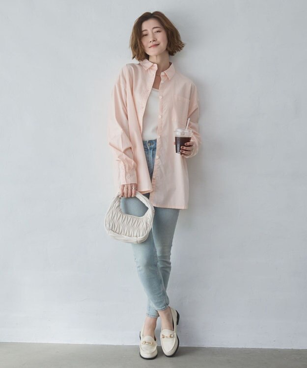 WEGO 【26年春新色登場★】USPOLOBIGシャツ ライトピンク