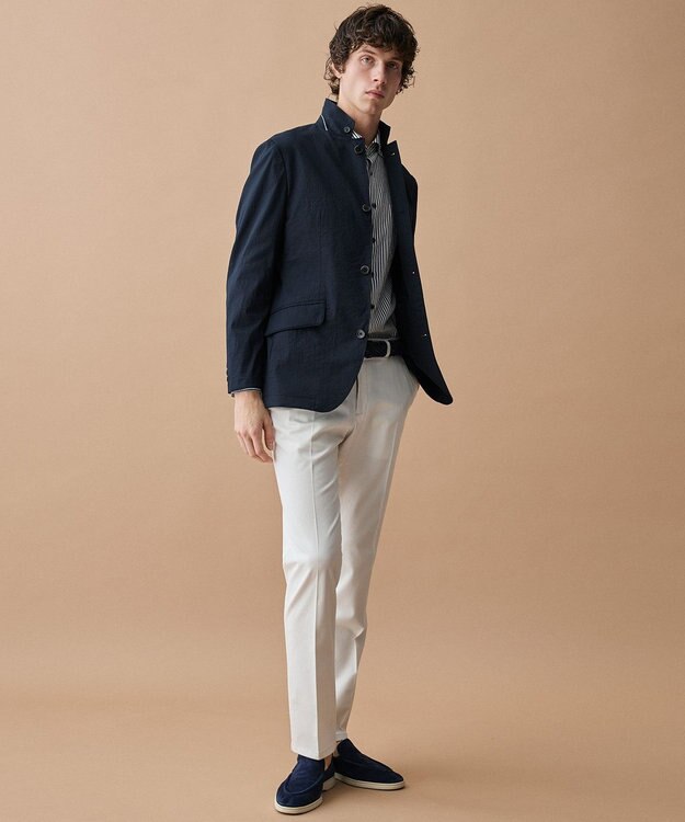 JOSEPH ABBOUD 【ストレッチ/7ポケット】ハイパワーピケストレッチアクティブレジャー ジャケット　26SSモデル ネイビー系