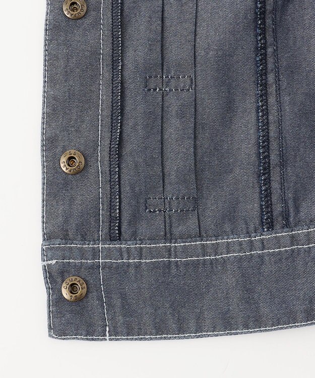 組曲 KIDS 【150-160cm】ラウンドカラー デニムジャケット ネイビー系