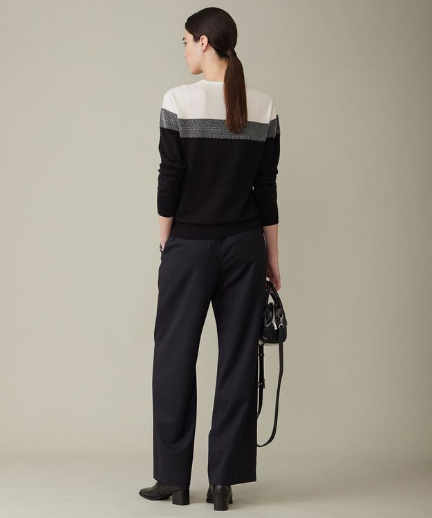 ICB L 【洗える】 レースコンビハイゲージ プルオーバー ブラック系7