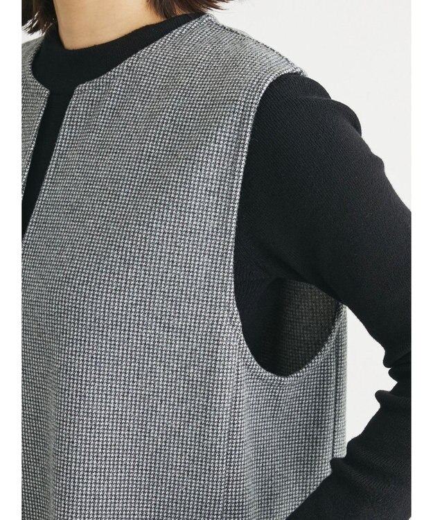 Green Parks 柄圧縮ポンチキーネックジャンスカ Black