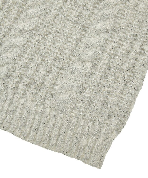 Green Parks 衿付きケーブルｚｉｐカーディガン Light Beige