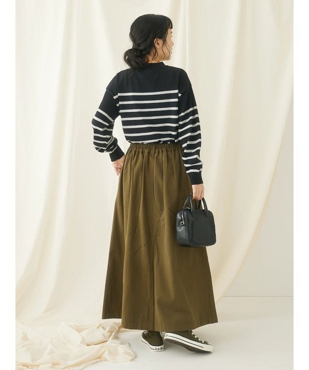 CRAFT STANDARD BOUTIQUE 綿ピーチカーゴスカート Khaki