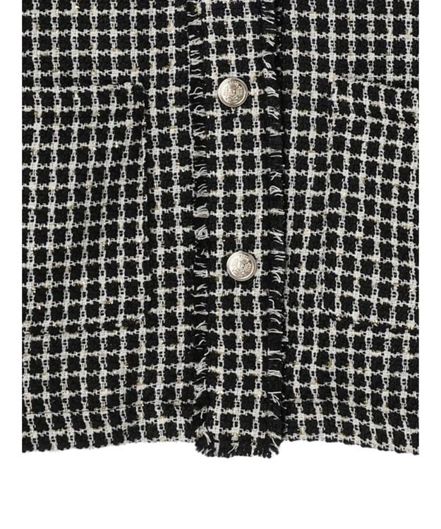 Green Parks ・ＥＬＥＮＣＡＲＥ　ＤＵＥ　ツィードノーカラージャケット Black