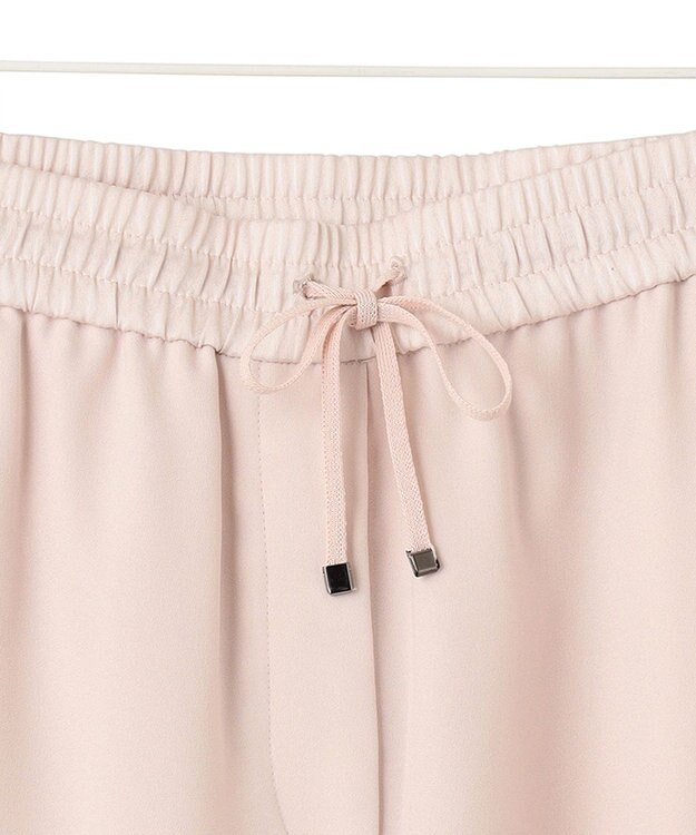 ICB 【接触冷感・UVケア・速乾・洗える】FluidBackSatin ドロストパンツ ピンクベージュ系［WEB限定］