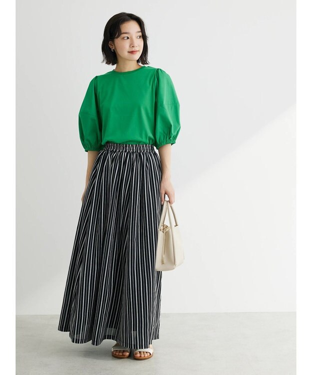 Green Parks 布帛ドッキングランタンスリーブカットプルオーバー Off White