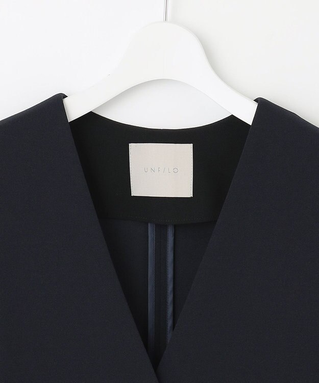 UNFILO 【ストレッチ/洗える】BEAUTY MOVE ダブルボタンジレ ネイビー