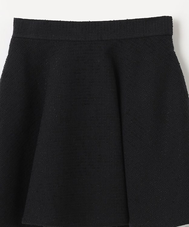 NAVE 【Nave】ストライプツィード  フレアースカート ブラック系