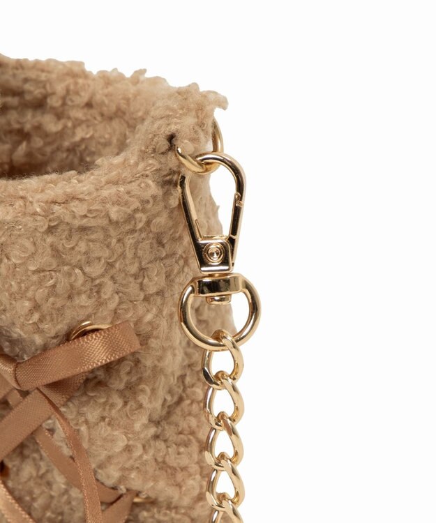 WEGO 【痛バ＆推し活グッズ】耳付きレースアップミニぬいショルダー ブラウン