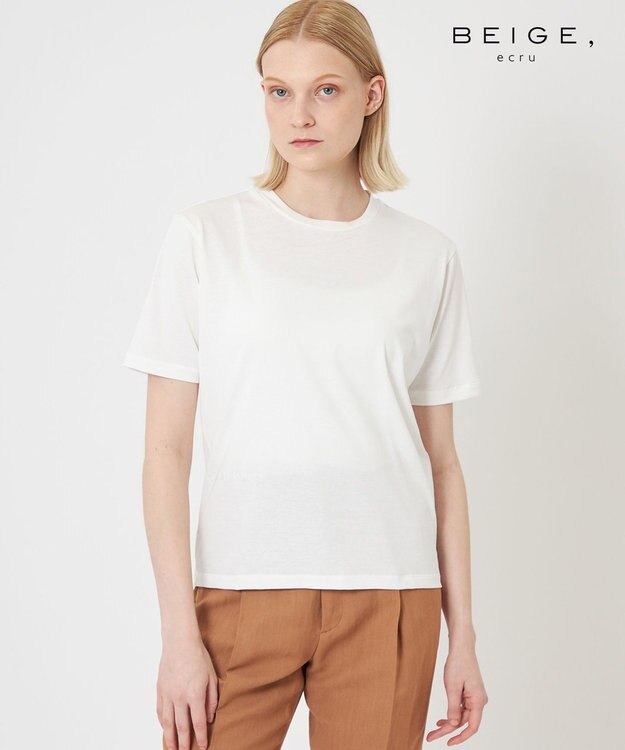 BEIGE， HORSETAIL / メッセージTシャツ White x White