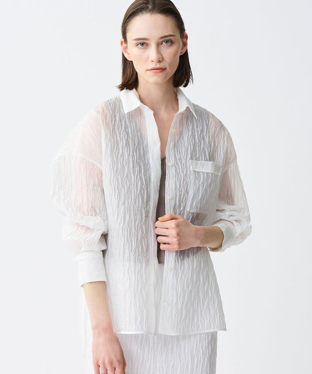 uncrave ドレープツイル Vネックトップス トープ（佐藤晴美さん着用）