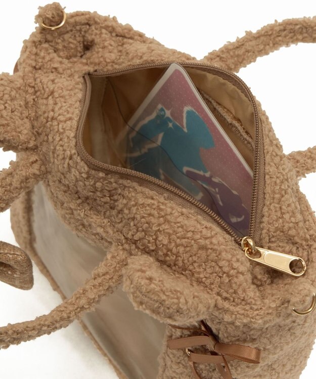 WEGO 【痛バ＆推し活グッズ】耳付きレースアップミニぬいショルダー ブラウン