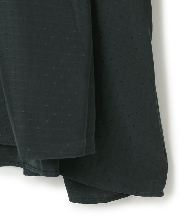 UNFILO ドビーデシン ブラウス ダークグリーン