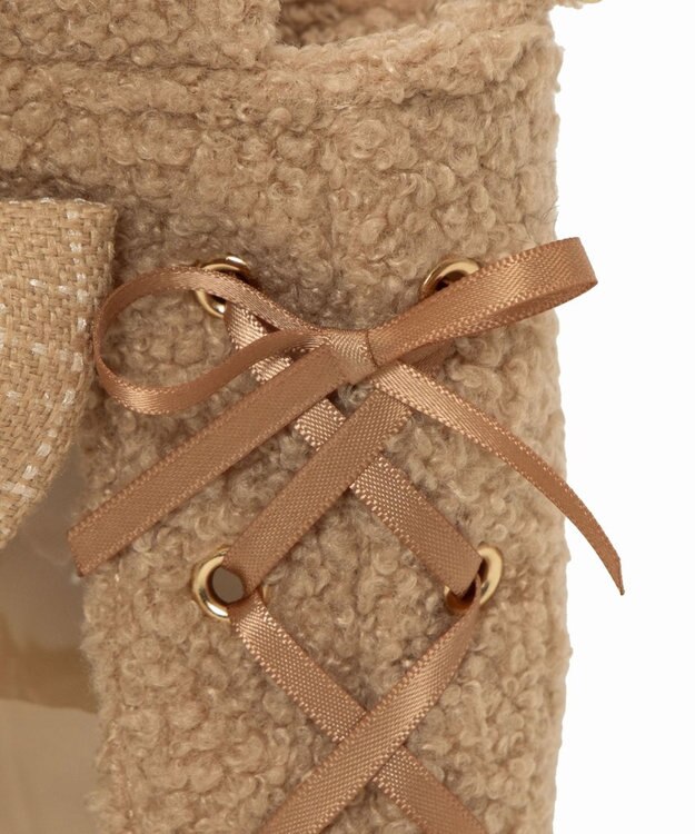 WEGO 【痛バ＆推し活グッズ】耳付きレースアップミニぬいショルダー ブラウン