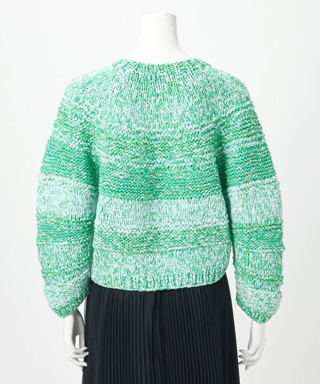 23区 【GOLD LABEL】ファンシーミックスハンドニット カーディガン グリーン系3