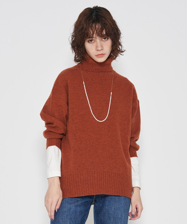 J.PRESS YORK STREET 【WOMEN】タートルネック ニット オレンジ系