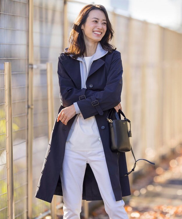 J.PRESS LADIES URAKE フーディー ジップアップ パーカー ライトグレー系