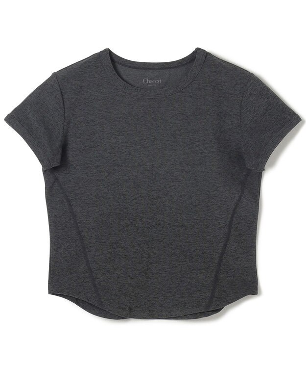 Chacott Chacott BALANCE PeachMoku コンパクトTシャツ ダークグレー杢