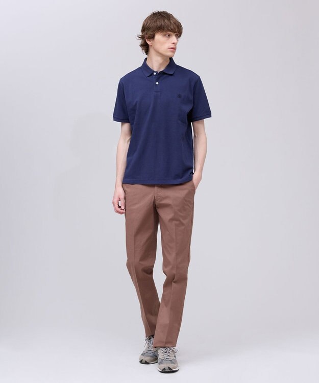 J.PRESS MEN コットンカノコオーバーダイ ポロシャツ ネイビー系