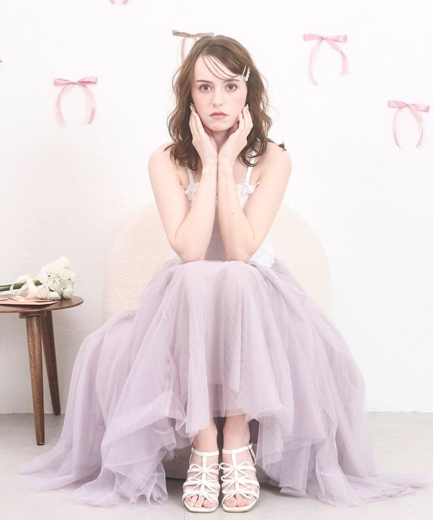 Bridget Birkin 【Bridget Birkin】ギンガムチェックリボンサンダル アイボリーエナメル