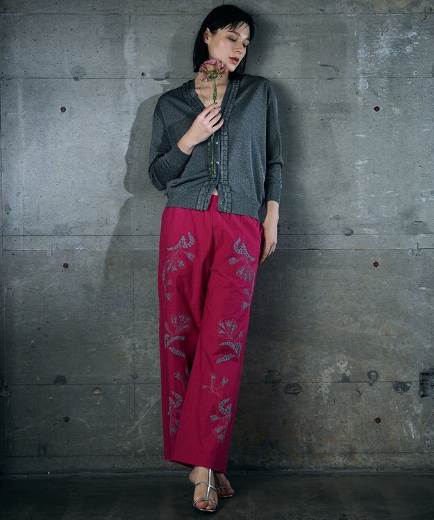 自由区 【カトリエムブーケ】Cardigan etincelant  シャイニーカーディガン グレー