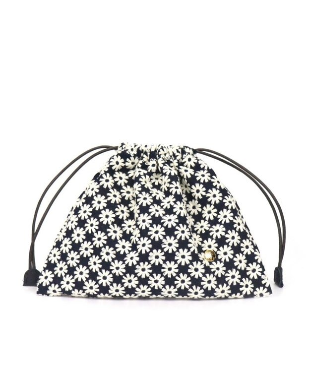 Regalo Felice 【花の刺繍 / セットで持っても可愛い】ポーチ大 / REGALO NV(ネイビー)