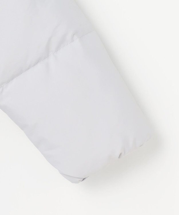 Feroux ファーカラー付き・ダウン見え中綿 ジャケット ライトグレー系