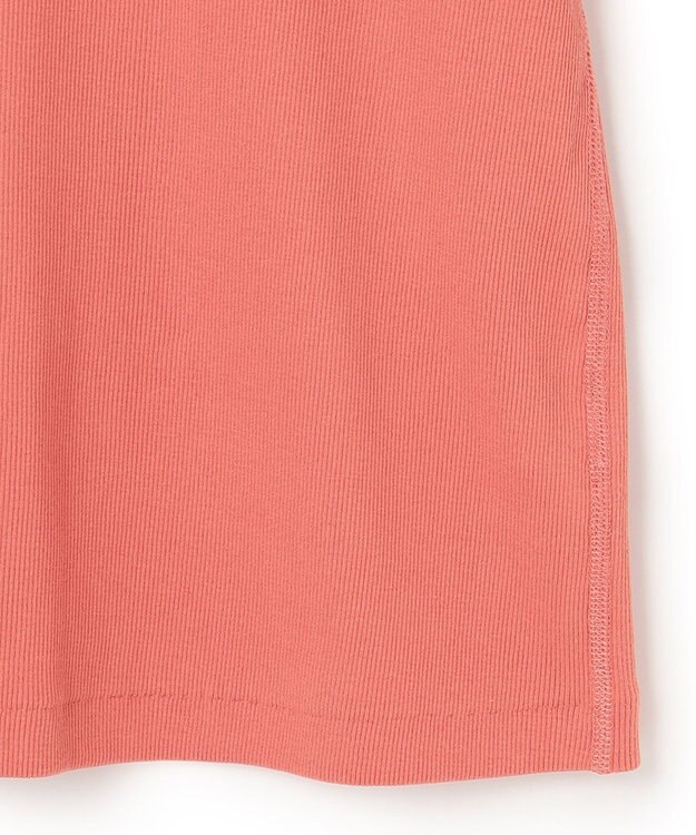 ICB 【洗える】Rib 5分袖 カットソー オレンジ系
