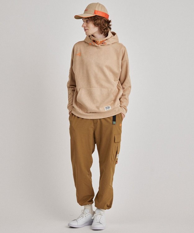 PW CIRCULUS 【MEN】スエード調 デタッチャブルフーディ ベージュ系