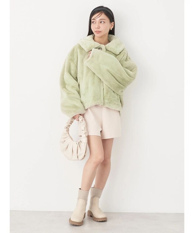 earth music&ecology ファーブルゾン Light Green